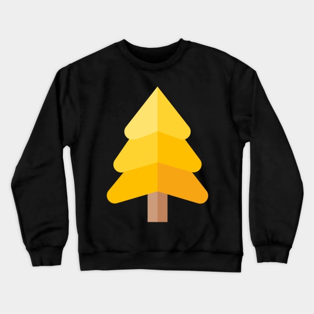 yellow pine tree icon Crewneck Sweatshirt by Lonneketk